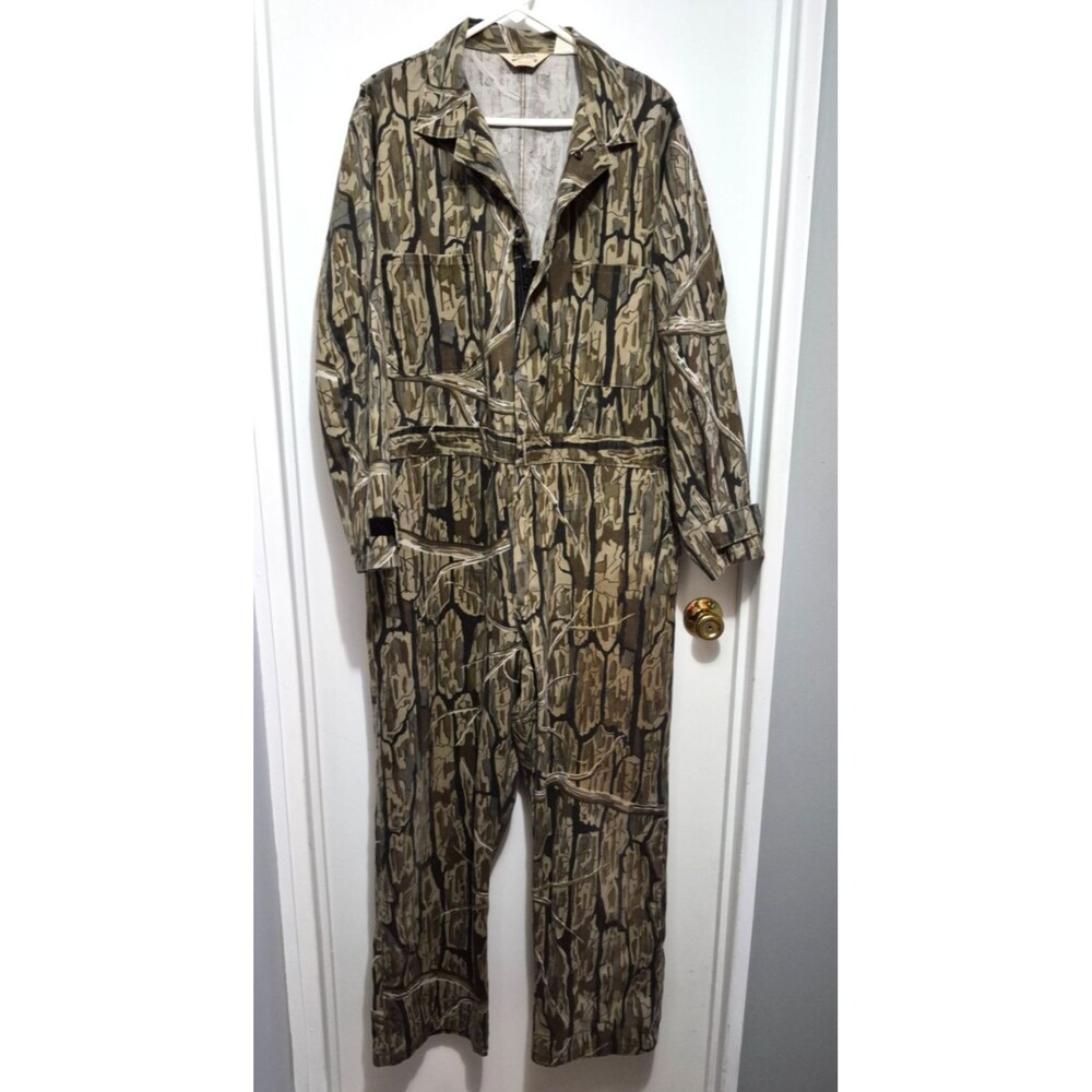 Vintage Cabela's Coveralls Mens XL Brush Camo Hunting Outdoors Jumpsuit